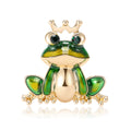 Alloy Enamel Frog Prince Brooch For Women's Fashion Clothing view 5