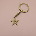 Zinc Alloy Smooth Star Keychain Bag Charm Gift view 6