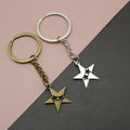 Zinc Alloy Smooth Star Keychain Bag Charm Gift view 1