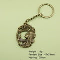 Zinc Alloy Girl Figure Keychain Minimalist Bag Charm Gift view 2