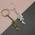 Zinc Alloy Rose Flower Keychain Simple Bag Charm Gift view 1