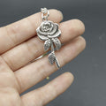 Zinc Alloy Rose Flower Keychain Simple Bag Charm Gift view 3