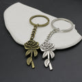 Zinc Alloy Rose Flower Keychain Simple Bag Charm Gift view 4