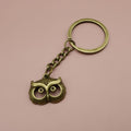 Zinc Alloy Minimalist Owl Keychain Bag Charm Gift Key Ring view 6