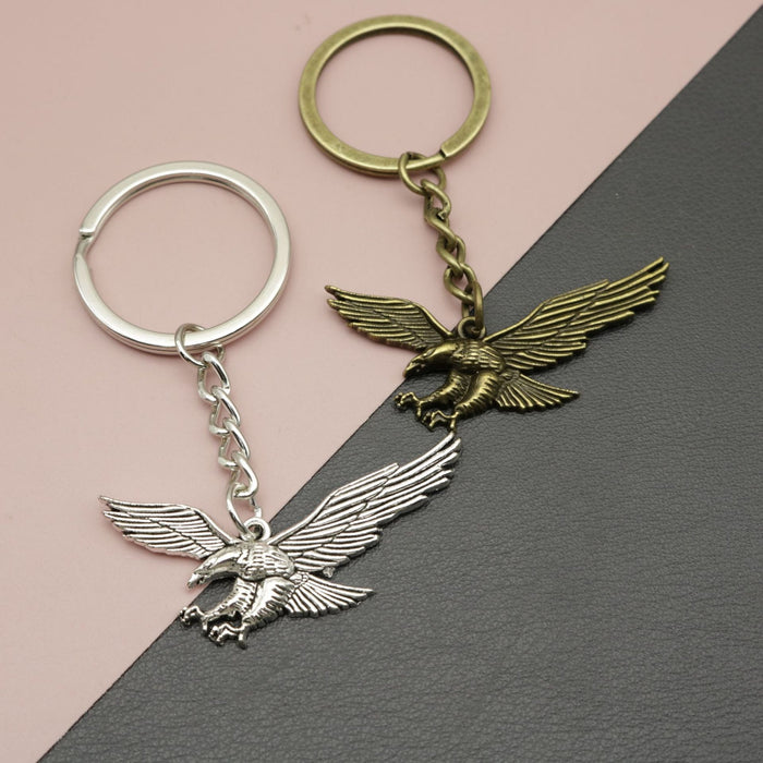 Metal Simple Eagle Keychain Bag Charm Key Ring – Antique Copper
