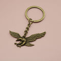 Metal Simple Eagle Keychain Bag Charm Key Ring – Antique Copper view 6