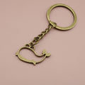 Zinc Alloy Enamel Whale Hollow Frame Keychain Bag Charm view 6