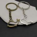 Zinc Alloy Enamel Whale Hollow Frame Keychain Bag Charm view 3