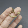 Zinc Alloy Enamel Whale Hollow Frame Keychain Bag Charm view 4