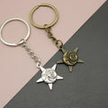 Zinc Alloy Sun Moon Star Keychain Bag Charm Gift – Antique Copper view 1