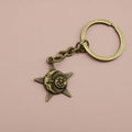 Zinc Alloy Sun Moon Star Keychain Bag Charm Gift – Antique Copper view 6