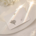 Elegant Korean Rhinestone Cream Swirl Cross Hollow Studs Silver Needle Commuter Versatile Earrings view 4