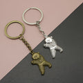 Metal Kung Fu Bear Keychain Cute Bag Charm Gift view 1