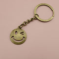 Metal Smiley Face Keychain Key Ring Bag Charm Gift view 6
