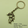 Metal Dragon Keychain Flame Style Bag Charm view 2