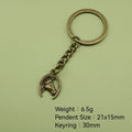 Zinc Alloy Horse Head Keychain For Key Ring Gift view 2