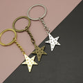 Metal Five-Pointed Star Keychain Minimalist Bag Charm Gift view 1