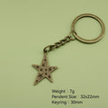 Metal Five-Pointed Star Keychain Minimalist Bag Charm Gift view 2