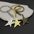 Metal Five-Pointed Star Keychain Minimalist Bag Charm Gift view 3