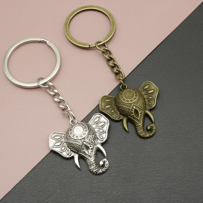 Metal Elephant Keychain Bag Charm (4632)