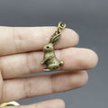 Metal Minimalist Rabbit Keychain For Bag Charm Gift view 4