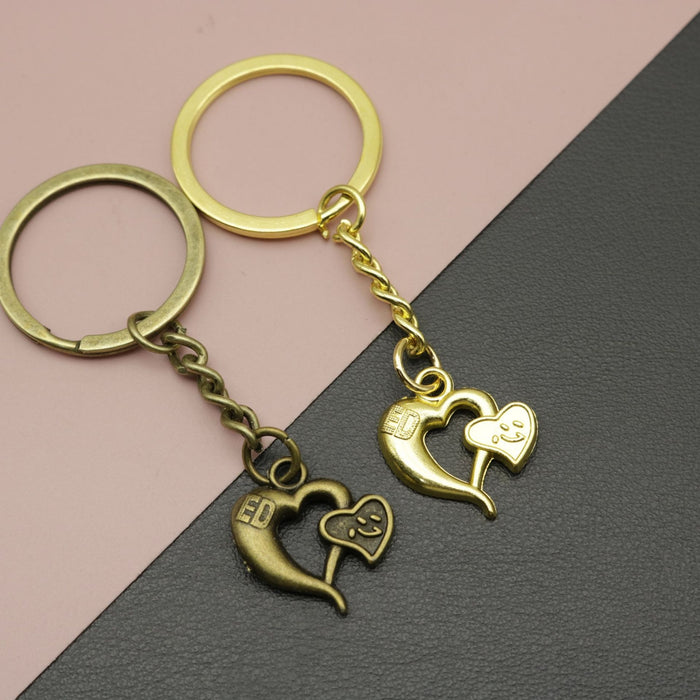 Metal Heart Keychain Gift