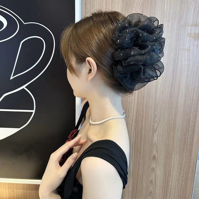 Non Metal Mesh Bow Cloud Bubble Hair Clip