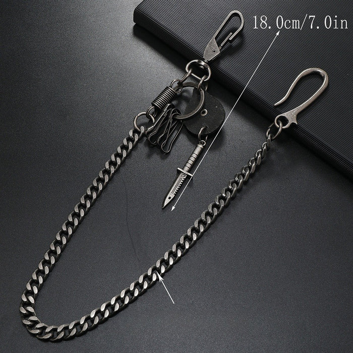 Black Zinc Alloy Dagger Charm Pendant for DIY Necklace Bracelet Jewelry Making