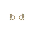 Luxury Pave Rhinestone Serpent Snake Studs For Women, Geometric Coil Alloy Silver Needle Earrings view 5