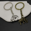 Zinc Alloy Minimalist Elephant Keychain Bag Charm Gift view 3