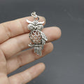 Zinc Alloy Simple Owl Keychain Animal Gift Key Ring view 3