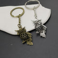 Zinc Alloy Simple Owl Keychain Animal Gift Key Ring view 4