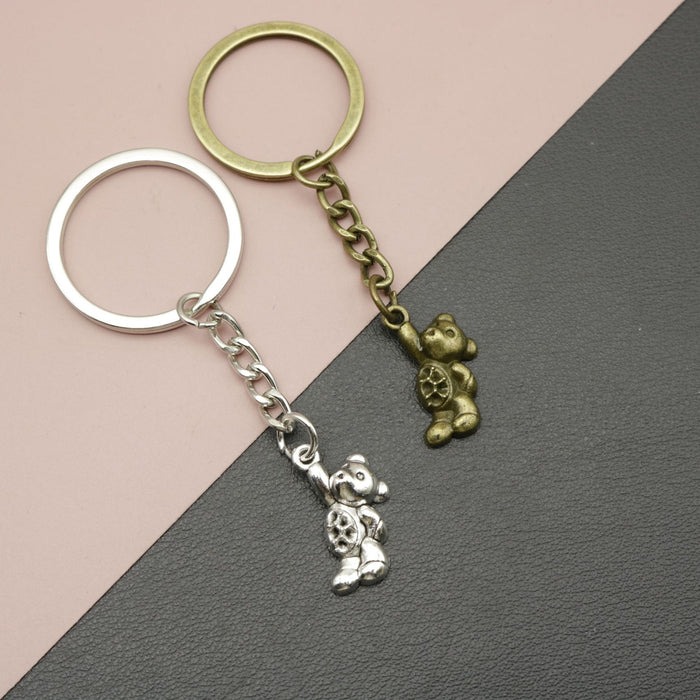 Zinc Alloy Bear Shape Keychain Bag Charm Gift