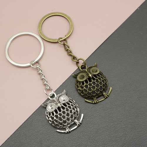 Zinc Alloy Simple Owl Keychain For Bag Charm Gift