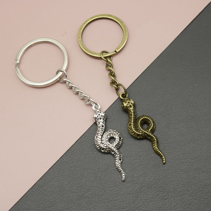 Zinc Alloy Simple Snake Keychain For Key Ring