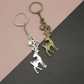 Metal Minimalist Sika Deer Keychain Bag Charm Gift Accessory view 1