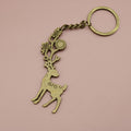 Metal Minimalist Sika Deer Keychain Bag Charm Gift Accessory view 6