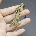 Metal Minimalist Sika Deer Keychain Bag Charm Gift Accessory view 3