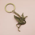 Zinc Alloy Minimalist Crane Keychain Bag Charm Gift view 6