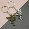 Zinc Alloy Minimalist Crane Keychain Bag Charm Gift view 1