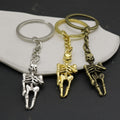 Metal Minimalist Skull Keychain For Key Ring Gift view 3