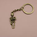 Metal Minimalist Skull Keychain For Key Ring Gift view 6