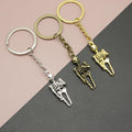Metal Minimalist Skull Keychain For Key Ring Gift view 1