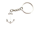 Metal Minimalist Ship Wheel Keychain Car Key Ring view 5