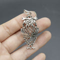 Zinc Alloy Simple Owl Keychain Bag Charm Gift – Antique Copper view 3