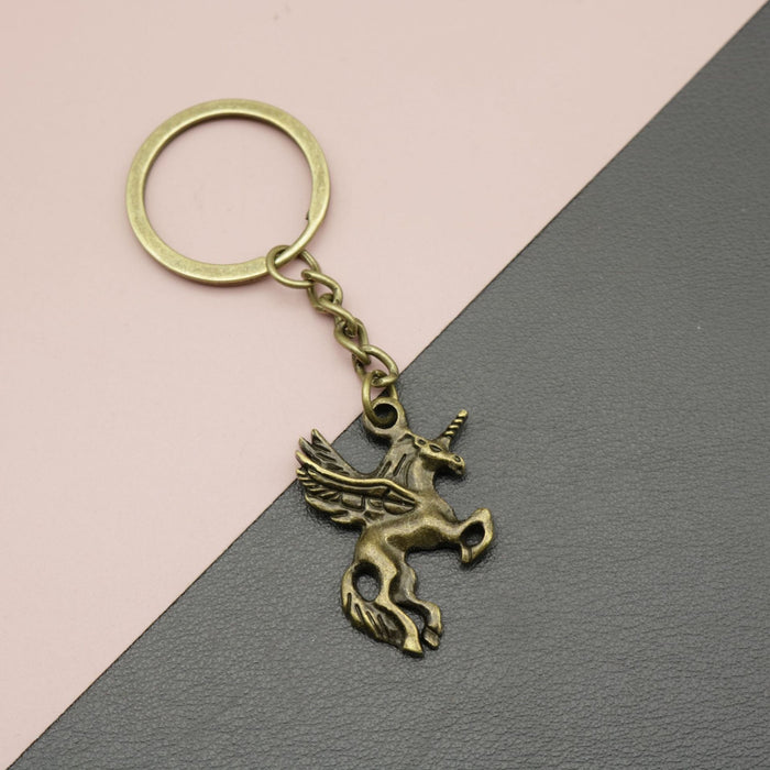 Metal Unicorn Keychain Bag Charm – Antique Copper