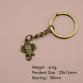 Zinc Alloy Minimalist Elephant Keychain Bag Charm Gift Key Ring view 2