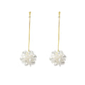 Elegant Long Tassel Acrylic Flower Drops With Gold Alloy Chain And Silver Needle Women's Earrings view 5