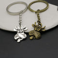 Zinc Alloy Simple Cow Head Keychain Bag Charm Gift view 4