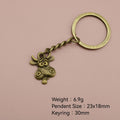 Zinc Alloy Simple Cow Head Keychain Bag Charm Gift view 2